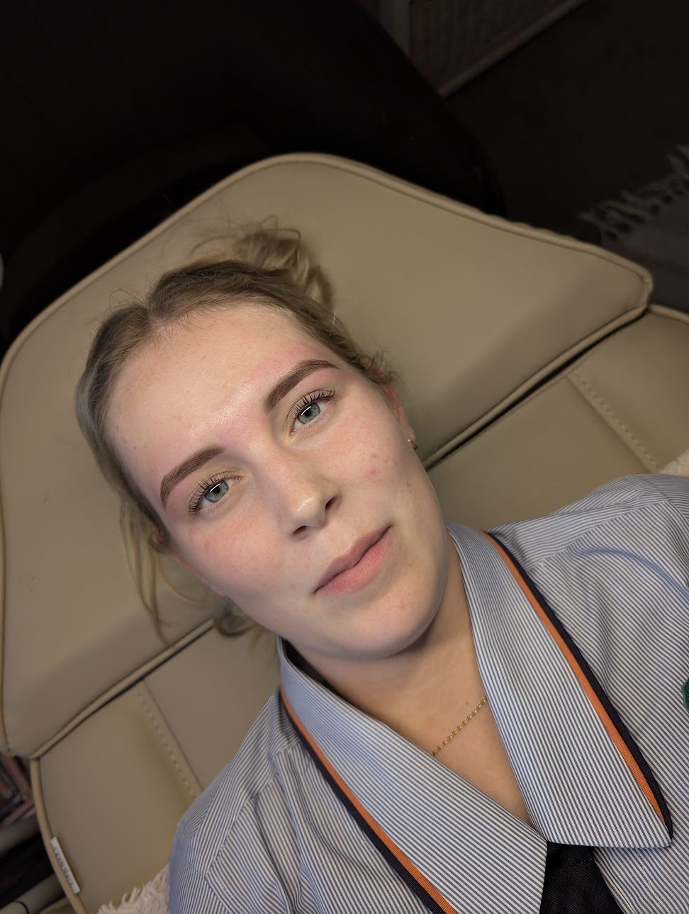 A calm moment mid-appointment